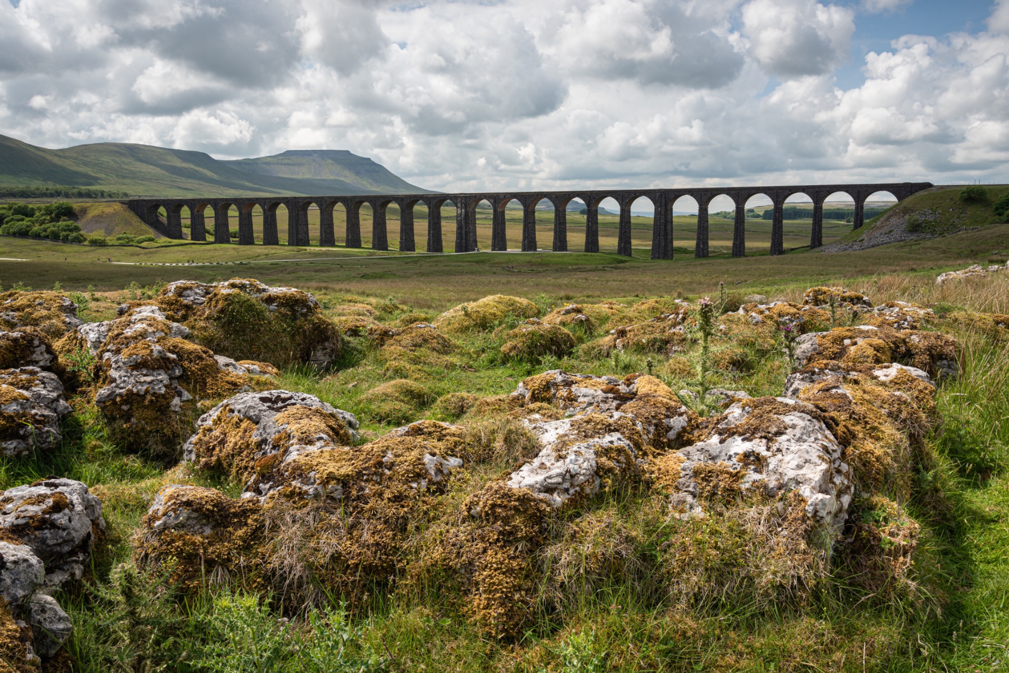 Ribblehead Viaduct across the Yorkshire landscape